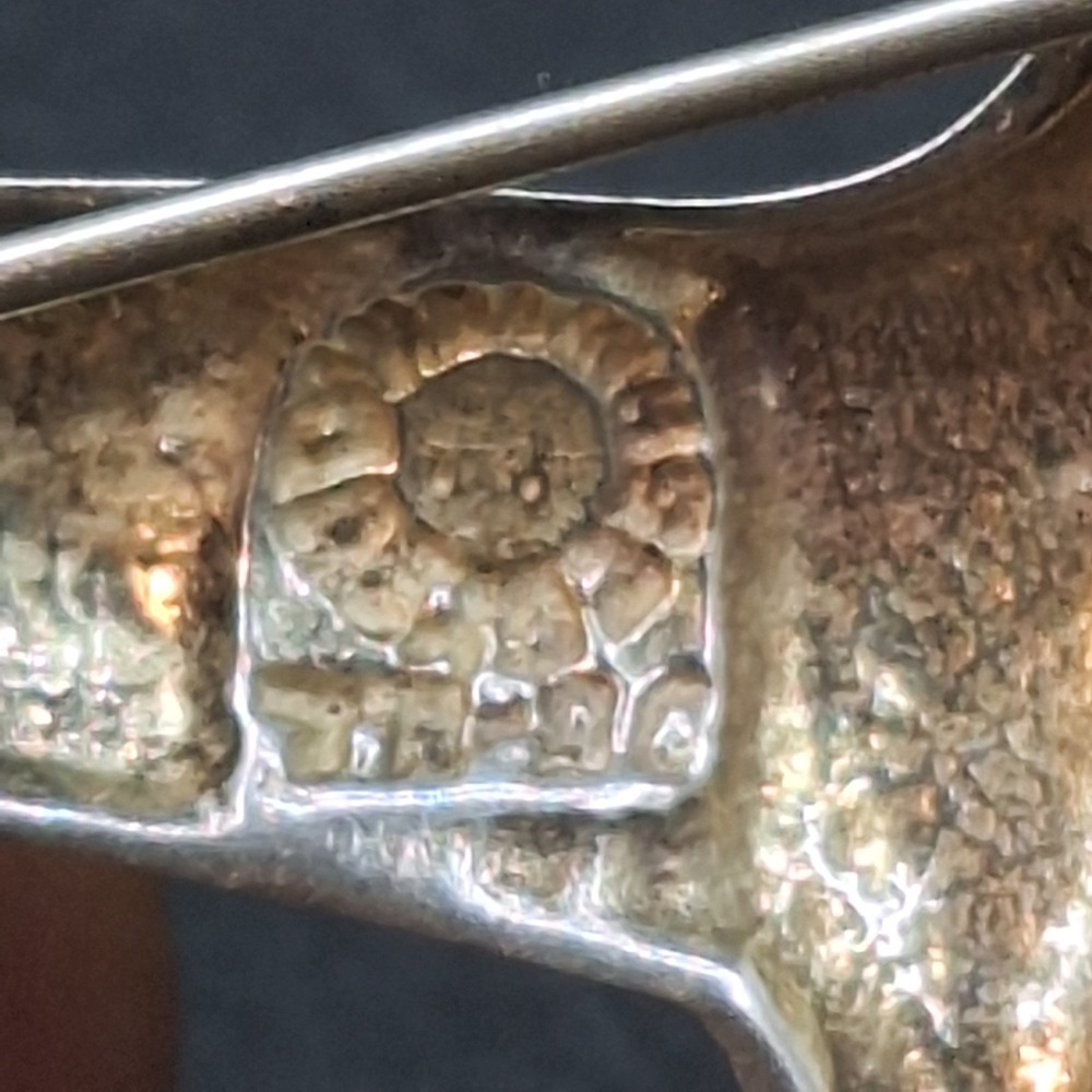Vintage Mexico Sterling Silver Dachshund Weiner Dog Brooch Pin 9.26g - Picture 6 of 10